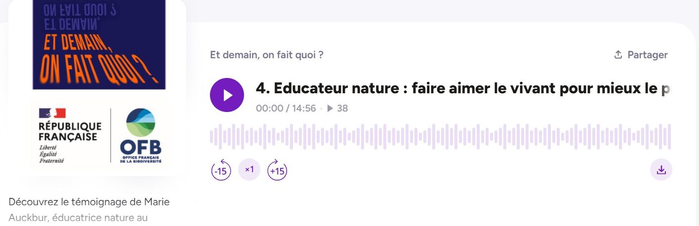 image Un podcast sur les métiers de la biodiversité