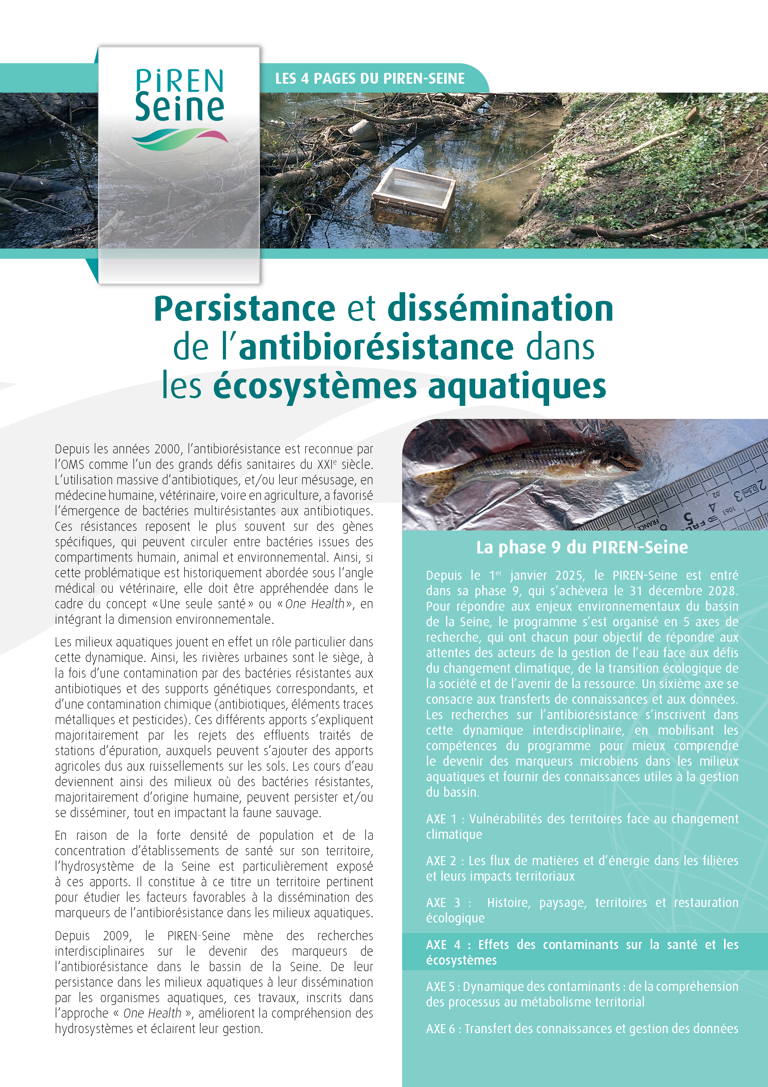 image Persistance et dissémination de l’antibiorésistance dans les écosystèmes aquatiques