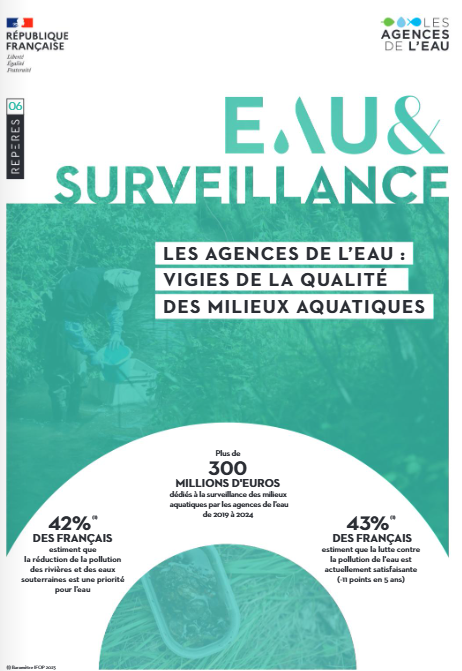 image Sortie d’une nouvelle fiche repère des agences de l’eau, dédiée à la surveillance des milieux aquatiques