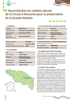 image Reconstitution du matelas alluvial de la Creuse à Descartes pour la préservation de la Grande Mulette
